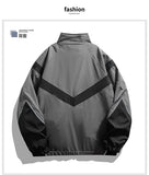 Russian Foreign Trade Trendy Brand Reflective Patchwork Stand-Up Collar Jacket Spring and Autumn Loose Sports Casual Jacket for Men