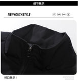 Russian Foreign Trade Trendy Brand Reflective Patchwork Stand-Up Collar Jacket Spring and Autumn Loose Sports Casual Jacket for Men