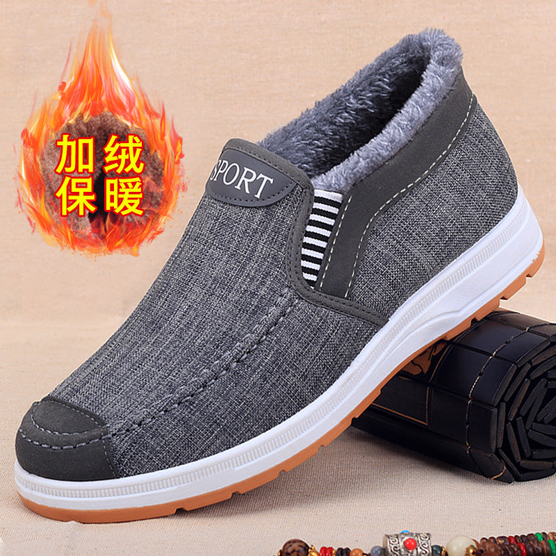 Extra-Large Cotton Shoes for Men, Winter Cotton Shoes for Men, Popular Old Beijing Cotton Shoes, Warm Cotton Shoes for the Elderly