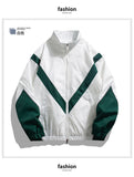 Russian Foreign Trade Trendy Brand Reflective Patchwork Stand-Up Collar Jacket Spring and Autumn Loose Sports Casual Jacket for Men