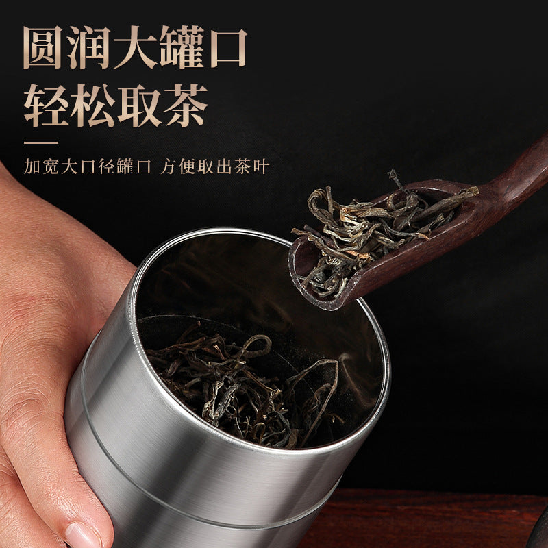 New Product Manufacturers 304 Stainless Steel Tea Cans Small Cans Empty Cans Household Tea Storage Cans Travel Portable Sealed Cans