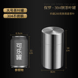 New Product Manufacturers 304 Stainless Steel Tea Cans Small Cans Empty Cans Household Tea Storage Cans Travel Portable Sealed Cans