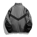 Russian Foreign Trade Trendy Brand Reflective Patchwork Stand-Up Collar Jacket Spring and Autumn Loose Sports Casual Jacket for Men