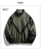 Russian Foreign Trade Trendy Brand Reflective Patchwork Stand-Up Collar Jacket Spring and Autumn Loose Sports Casual Jacket for Men