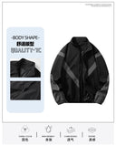 Russian Foreign Trade Trendy Brand Reflective Patchwork Stand-Up Collar Jacket Spring and Autumn Loose Sports Casual Jacket for Men