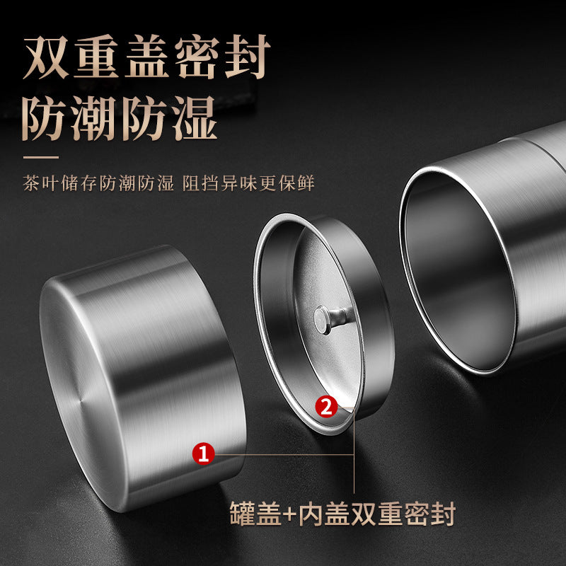 New Product Manufacturers 304 Stainless Steel Tea Cans Small Cans Empty Cans Household Tea Storage Cans Travel Portable Sealed Cans