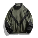 Russian Foreign Trade Trendy Brand Reflective Patchwork Stand-Up Collar Jacket Spring and Autumn Loose Sports Casual Jacket for Men