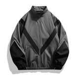 Russian Foreign Trade Trendy Brand Reflective Patchwork Stand-Up Collar Jacket Spring and Autumn Loose Sports Casual Jacket for Men