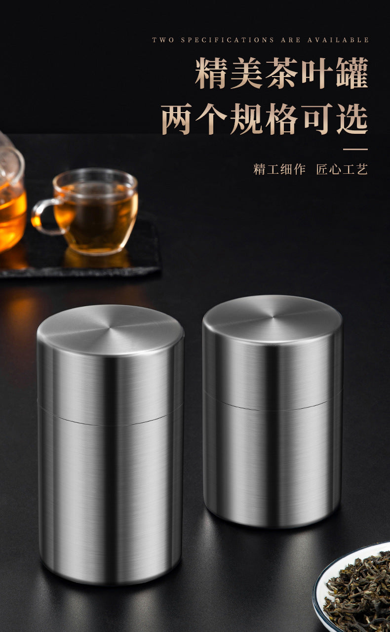 New Product Manufacturers 304 Stainless Steel Tea Cans Small Cans Empty Cans Household Tea Storage Cans Travel Portable Sealed Cans