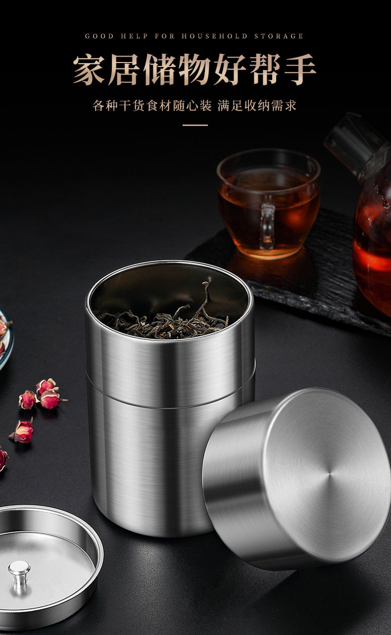 New Product Manufacturers 304 Stainless Steel Tea Cans Small Cans Empty Cans Household Tea Storage Cans Travel Portable Sealed Cans