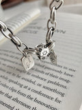 Six-pointed Star Old 925 Sterling Silver Bracelet Women's Autumn and Winter 2025 New Ins Niche Design Cold Style Couple Bracelet